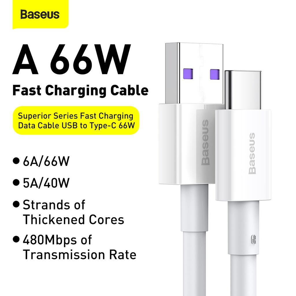 Baseus Superior Series Fast Charging Data Cable USB to Type-C 66W 1m/2m