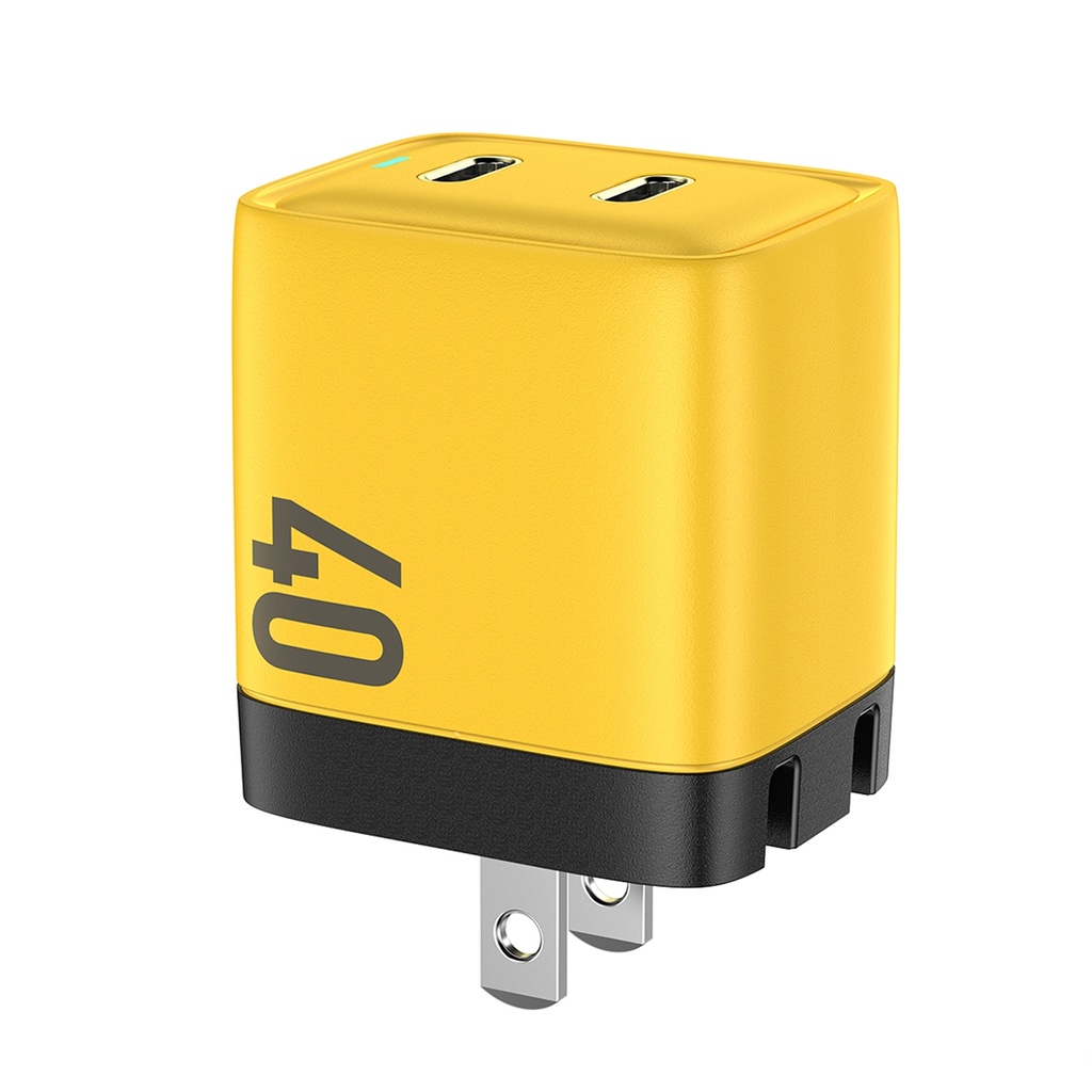 WEKOME WP-U128 40W Dual USB-C/Type-C Interface Gallium Nitride Charger,Specifications: US Plug