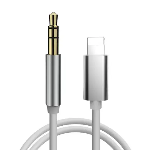 Applicable to Apple AUX car audio cable 8P mobile phone to 3.5mm car audio adapter cable headphone speaker 12 x